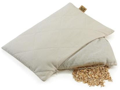 MinkovHOME Oreiller Épeautre Bio, Confort Cervical, Taie en Coton Doux, Respirant, Ergonomique, Coussin Naturel, 30 x 40 cm