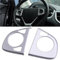 Interieur Dekor 2Pcs ABS Chrom Hohe Konfiguration Lenkrad Abdeckung Trim Rahmen Für CRV 2012-2016 Interieur TüRverkleidungen Dekor