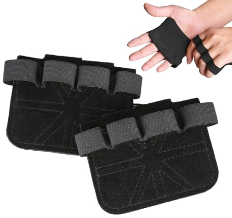 Generisch Gym Hand Grips | Weight Lifting Gloves with Wrist Wrap Support | Non-Slip Silicone Handles Pads for Exerciser Fitness Weightlifting Deadlifts Pull-Ups Dumbbell Row Kettlebell