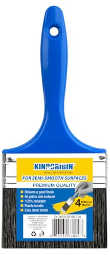 King Origin 4 Inch Paint Brush, 1-Pack, Wide Paint Brush | Flat Paint Brush for Painting Walls, Trim, Furniture, Art and Cleaning Works, Painting Brush