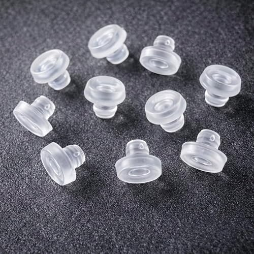 Byour3- Set 10 Gommini per Astine con Molla a Pressione - Accessori Bacchette Estensibili Senza forare Terminali Bastoni Tenda a Vetro Finestra (Gommini, Set 10 pezzi)