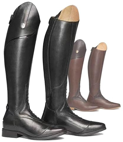 Stivali Da Equitazione (34-48), Stivali Alti Da Equitazione, Alti Fino Al Ginocchio E Con Tacco Medio (3-5 Cm), Cerniera Posteriore E Punta Affilata(Nero,34)