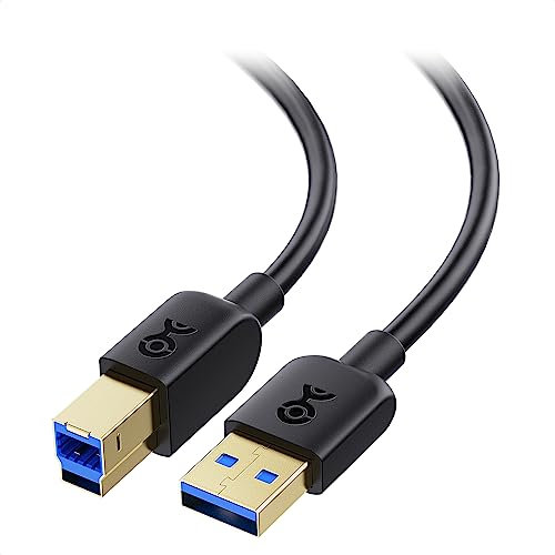 Cable Matters SuperSpeed USB 3.0 auf Typ B Kabel - 1,8 Meter (USB A auf B) in Schwarz