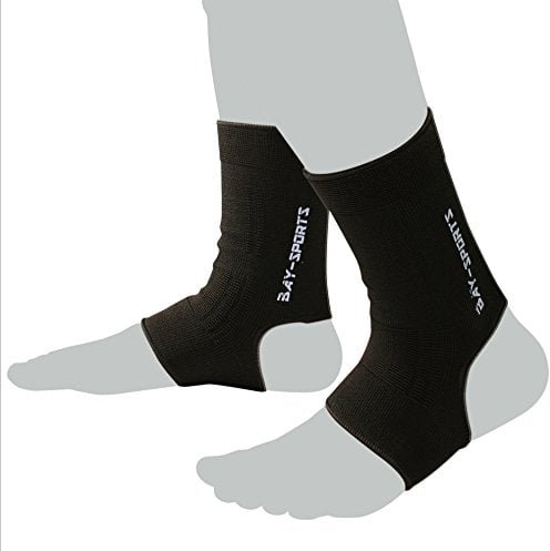BAY® UNI 2x schwarz XL - elastische Fußbandagen, Fußgelenkbandagen