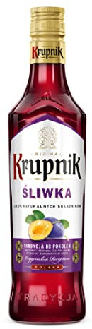 KRUPNIK - Prune - Liqueur de Fruits - 28 pour cent Alcool - Origine : Pologne - Notes Fruitées - Lot de 3 Bouteilles de 50 cl