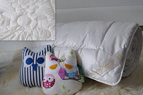 Teddy Bear Natur Merino Wolle Babybett Steppdecke Kids Baby Junior Kinderbett Bettwäsche 140 x 100 cm 500 GSM. Natur Baby-Produkt