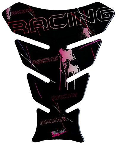 Tankpad 3D Racing Black Pink Racing Cover Splatter – 500330 Universally for Yamaha, Honda, Ducati, Suzuki, Kawasaki KTM BMW Triumph Aprilia Tanks