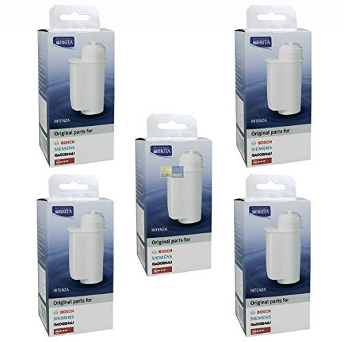 Bosch Siemens 575491 00575491 SET ORIGINAL 5x TCZ7003 TZ70003 Wasserfilter Brita Intenza Steckanschluss z.T. EQ.5 EQ.6 EQ.7 EQ.8 Kaffeeautomat Kaffeevollautomat Kaffeemaschine auch Gaggenau Neff