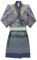 Bassetti BRUNELLESCHI Kimono aus 100% Baumwollsatin in der Farbe Grün V4, Größe: S-M - 9291747