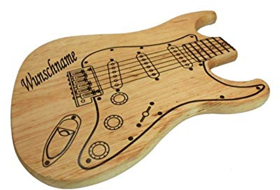 Brotzeitbrett Vesperbrett Schneidebrett Frühstücksbrett in Form einer Gitarre