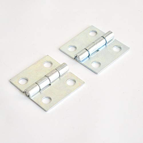 ajile Charnière acier zingué blanc 25 x 25 mm – Sachet de 2 pièces – CHA425x2-FBA