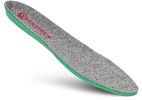 GIESSWEIN Innensohle Merino Runners - Anatomisch geformtes Fußbett, Warme Schuh-Einlagen aus Merinowolle, Wechselfußbett, Einlegesohlen aus Filz