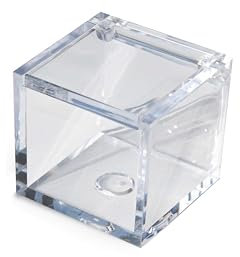 Omada Design Scatolina Portaconfetti in Plexiglass, 24 pezzi, Cubo formato 6 x 6 x 6 cm, Bomboniere trasparenti, idea regalo per cerimonie, con Coperchio