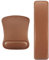 Cacoy PU-Leder-Mauspad mit Handgelenkstütze und Tastatur-Handballenauflage für Spiele, Büro, PC-Computer-Laptop, Ergonomischer Memory Foam, rutschfeste Gummi-Handgelenkstütze (Braun)