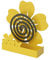 Porta Zampirone in Metallo Fiore Giallo, Portazampirone da interno o da esterno 17x5x18cm