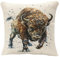YGGQF Buffalo Wurfkissenbezug Bison Tier Bull American Nature West Dekorativer Kissenbezug doppelseitig dekorative Heimdekoration Indoor/Outdoor Garten Sofa Schlafzimmer Auto 45,7 x cm