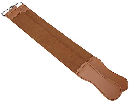Double Layered Barber Strop, Leather Sharpening Strap, Bait Knives Fish Filet for Barber Kitchen Cutlery