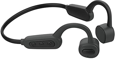 Cuffie impermeabili IP68 per nuoto subacqueo a conduzione ossea, auricolari con MP3 e Bluetooth per nuotatori con fascia elastica aperta (nero)