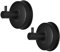 YOHOM Vacuum Suction Cup Towel Hooks Stainless Steel Bathroom Suction Hooks Sucker Shower Hook Suction Towel Holder for Kitchen Wall Heavy Duty Towel Hanger Coat Robe No Drill Matte Black 2Pcs