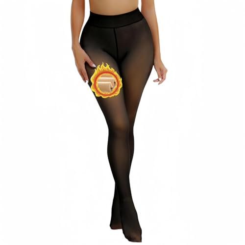 Sumvov Collant Termici Donna invernali S/M/L Calze Termiche Donna, collant felpati donna effetto velato trasparente collant foderati in pile