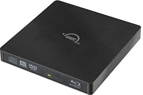 OWC Portable External Blu-Ray Drive USB 3.2 - Plug and Play CD, DVD and Blu-ray disc read/write capability to any USB equipped computer - PC or Mac External Optical