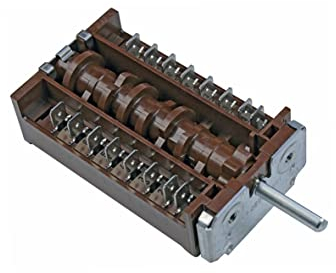 easyPART Kompatibel/Ersatz für Bosch 00155007 Backofenschalter Wahlschalter Schalter Drehwahlschalter EGO 42.06001.003 Backofen Herd Siemens Constructa 155007 mit 6/4,6mmØ Normachse Steckzungen