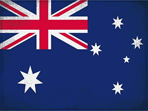 Generisch Blechschild Flagge Australien 40x30 cm Australia Vintage Deko Schild tin Sign