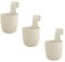 ENGELLAND 3 x Blumentopf zum Hängen, integriertes Drainagesystem, Farbe: Beige, Ø 15 cm, Pflanztopf-Kübel, Hängetopf, widerstandsfähig, rund, wetterfest, Kunststoff