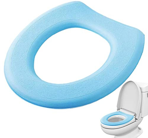 DALIAN Toilet Seat Pads - Soft Toilet Seat Covers for Bathroom - Washable Toilet Seat, Easy Clean Padded Bathroom Attachment Blue