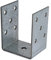 Generisch U-Schelle, U-Form Pfostenlasche - 40x60x40mm, Silber, Stahl, U-Form Pfostenschuh Pfostenträger Aufschraubhülse Stützenfuß für Holz und Beton