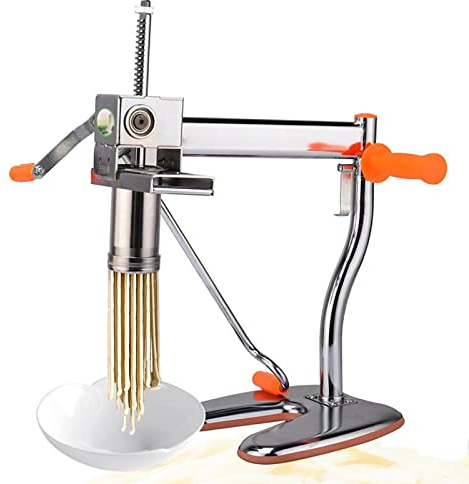 Nudelmaschine, Manuelle Nudelpresse, Manuelle Nudelmaschine Mit Kurbel Und 7 Modulen, Langlebiger Edelstahl Und Leicht Zu Drücken, Für Frische Spaghetti Fettuccine
