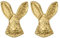 MOROBOR Lot de 2 boutons de tiroir en laiton massif en forme de tête de lapin, poignées décoratives en laiton massif pour armoires de cuisine, tiroirs et poignées avec vis de montage