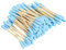 Lot de 200 Cotons-tiges à Double tête en Spirale pour Nettoyer Les Oreilles, démaquillant, pour cosmétiques, Bleu