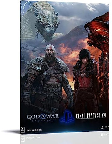 UMCHU God of War Ragnarok And Final Fantasy Poster Dekorative Malerei Leinwand Wandkunst Wohnzimmer Poster Schlafzimmer Malerei,Wandkunst Bilddruck Moderne Familienzimmer Dekor 16x24inch(40x60cm)