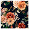 murando PREMIUM Vlies Tapete Deko Panel Fototapete Blumen Wanddeko 10 m Tapetenrolle Mustertapete Wandtapete modern design Dekoration Rosen Pfingstrosen Natur Botanik b-B-10074-j-a