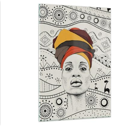 ARTTOR Bilder auf Glas 80x120 cm Wandbild Glasdruck Afrika Menschen - 6048