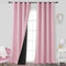 MRTREES Lichtdichte Vorhänge Schwerer Vorhang Dicker Stoff Thermogardinen Kälteschutz Wärmeisolierend, 260 cm Lang, 100% Blackout Curtains 140cm Breit, Ösenvorhang 2er Pack Rosa für Kinderzimmer