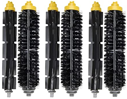 PELLYDA Ersatzteile für iRobot Roomba 600&700 Serie, Roomba 614 620 630 635 640 645 650 655 660 675 680 695 760 770 780 Staubsauger (3 Sätze Ersatzborsten, flexible Schlagbürsten)