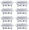 Wilprep 9L Chafing Dish Buffet Scaldavivande in Acciaio Inox Contenitore Vassoio di Riscaldamento Pentole di Riscaldamento per Servire per Buffet di Catering e Feste(8 Pezzi)