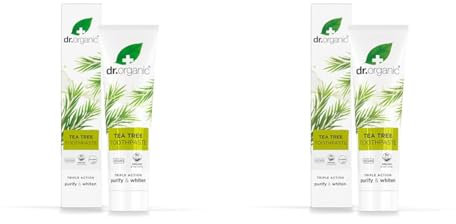 Dr.Organic Dentifricio, 100ml (Confezione da 2) - Albero del tè - Pasta - Dentifricio - 4327107031
