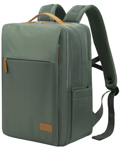 Hp hope Laptop Backpack for Women Men Travel Durable Backpacks Carry On with USB Charging Port RFID Pocket Fits 15.6 Inch Waterproof Resistant Luggage Business Weekender Bag 22L Green