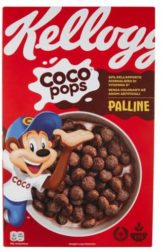 Coco Pops Palline cereali al cioccolato knuspriges Schokomüsli 3 x 365g | Mais-Reis-Bällchen mit Kakao, gusto dolce; ideal mit Milch zum Frühstück oder als Snack, Gesamtnettogewicht 1,095 kg