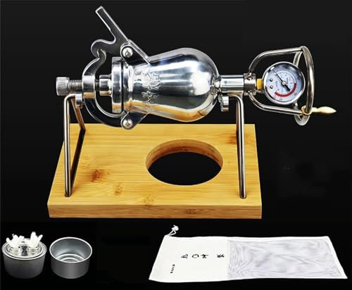 ATLION MáQuina Palomitas MaíZ Manual, MáQuina Palomitas MaíZ Alta PresióN, Palomitas MaíZ Tradicionales Chinas, Mini CañóN Palomitas MaíZ Acero Inoxidable(100ML)