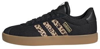 adidas Vl Court 3.0 Shoes Damen Schuhe, Core Black Shadow Brown Matte Gold, 42 2/3 EU
