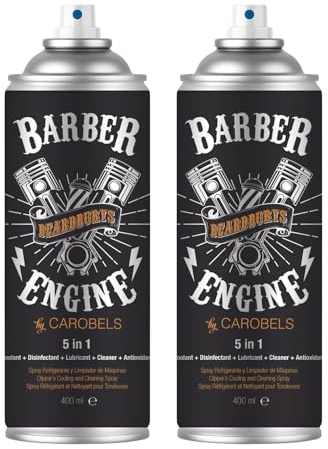 Beardburys Spray 5 en 1 | Spray Limpieza y Desinfectante Maquina de Cortar el Pelo, Refrigera, Lubrica y Aplica Capa Antioxidante, Desinfectante Barbería 800 ml (2)