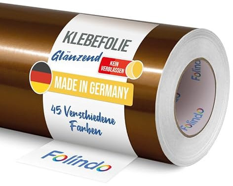 FOLINDO Möbelfolie selbstklebend 621 092 Kupfer Glanz Vinyl 5m x 63 cm Klebefolie Möbel, Klebefolie Küche, Möbelfolie, Folie für Möbel, Möbelfolie selbstklebende Folie, Küchenfolie selbstklebend