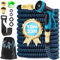 Expandable Garden Hose Pipe 10m 33ft, Expanding Hosepipes for Garden Water Hose with 1/2 3/4 Connectors, 10 Function Spray Gun, Holder, Flexible Retractable Magic Hoses for Gardening Car Washing
