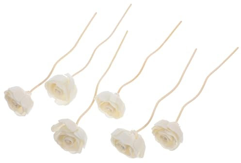 HAPINARY 6stücke Diffusorblume Rattan-diffusorstäbchen Blumen-nachfüllpackung Öl-stäbchen Raumduft- Holzblumen-aromatherapie Aroma-Blumen-