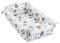 Nestchen Reisebett für Babys Säuglinge 98x58 cm – 2 in1 Babynest, Kuschelnest, Babymatte 100% Baumwolle – antiallergisch - atmungsaktive und weiche Babyliege mit Kopfstütze – (Der Bär und der Fuchs)