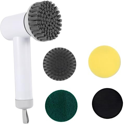 Cabilock Electric Cleaning Brush Paste Scrub Shower Cleaner Brush Pour Brush Cleaner Portable Kit Remover Ducts Power Machine Cleaning Brush Electric Vacuum Cordless Drill Air Rag Abs White
